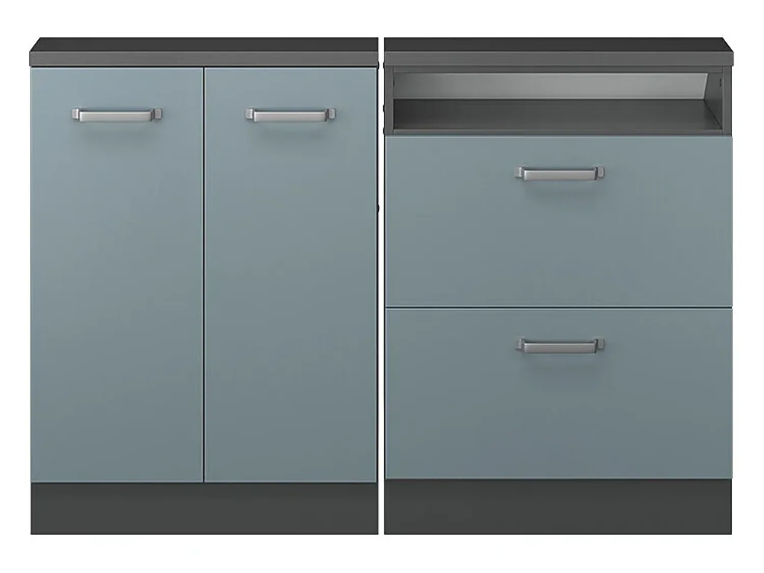 Móvel De Arrumação|Vicco Armário de cozinha para sótão inclinado -cinza 120x46x81.6 r-line Azul