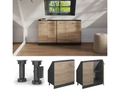 Móvel De Arrumação*Vicco Armário de cozinha para sótão inclinado sonoma 80x46x81.6 r-line Natural claro