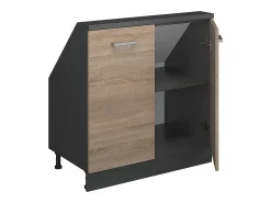 Móvel De Arrumação*Vicco Armário de cozinha para sótão inclinado sonoma 80x46x81.6 r-line Natural claro