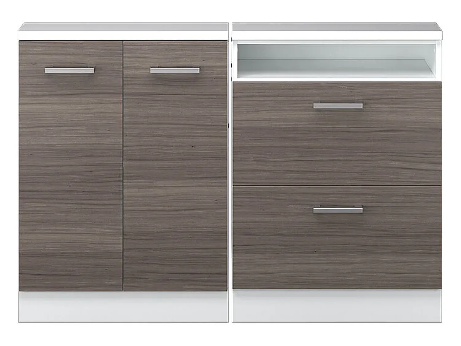 Vicco Armário de cozinha para sótão inclinado cinza nobre 120x46x81.6 r-line^ Móvel De Arrumação
