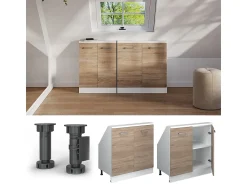 Móvel De Arrumação|Vicco Armário de cozinha para sótão inclinado sonoma 80x46x81.6 r-line Natural claro