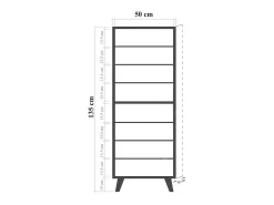 Outlet Dmora Armário de entrada Dgallett, Entrada de cabide, Composição para átrio, Console de armazenamento multifuncional, 50x38h135 cm, Carvalho e Antracite Castanho