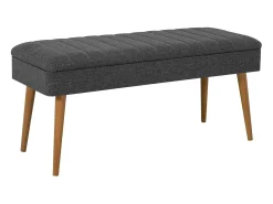 Outlet Dmora Armário de entrada Dgallett, Entrada de cabide, Composição para átrio, Console de armazenamento multifuncional, 50x38h135 cm, Carvalho e Antracite Castanho