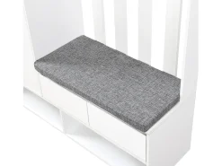 Móvel De Entrada*ModernLuxe Armário de entrada multifuncional - com bengaleiro e banco para guardar sapatos - MDF - Branco