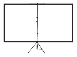New Armário de Escritório SucceBuy Tela de Projeção sobre Tripé 279.4CM 4K HD 16:9 Cinema em Casa Portátil Preto