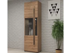Vitrina|Petits-Meubles Armário de exposição LED Louis Bois de 1 porta Castanho