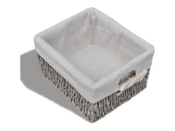 Best vidaxl Armário de madeira com 3 cestos do lado esquerdo castanho Natural claro