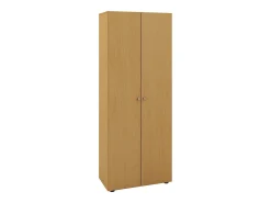 VCM Armário de madeira | 5 compartimentos | dimensões aprox. L. 70 x A. 178 x P. 40 cm | 2 portas giratórias | expansível | Gabinete - Vandol (Beech)^ Móvel De Entrada