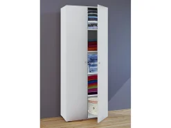 Móvel De Entrada*VCM Armário de madeira | 5 compartimentos | dimensões aprox. L. 70 x A. 178 x P. 40 cm | 2 portas rotativas | expansível | Armário - Vandol (Branco) Multicor
