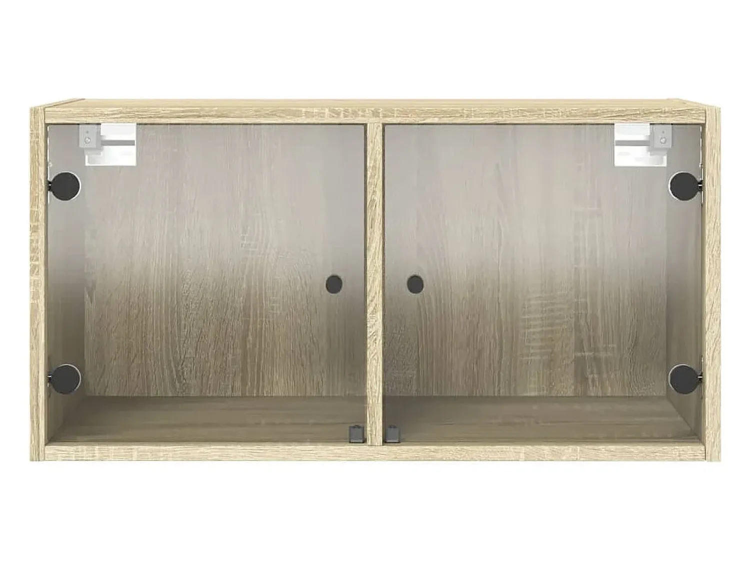 Prateleira|vidaxl Armário de parede c/ portas vidro 68,5x37x35 cm carvalho sonoma Castanho