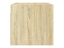 Prateleira|vidaxl Armário de parede c/ portas vidro 68,5x37x35 cm carvalho sonoma Castanho