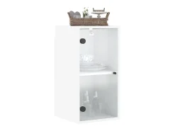 vidaxl Armário de parede c/ portas de vidro 35x37x68,5 cm^ Prateleira
