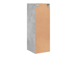 Prateleira*vidaxl Armário de parede c/ portas de vidro 35x37x100cm cinza cimento Cinzento