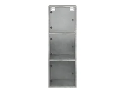 Prateleira*vidaxl Armário de parede c/ portas de vidro 35x37x100cm cinza cimento Cinzento