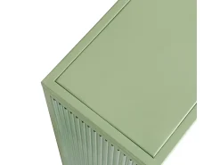 Outlet Armário de parede com porta de vidro de 70 cm e três níveis de armazenamento, ideal para hall de entrada, sala de estar, banheiro e sala de jantar. Verde