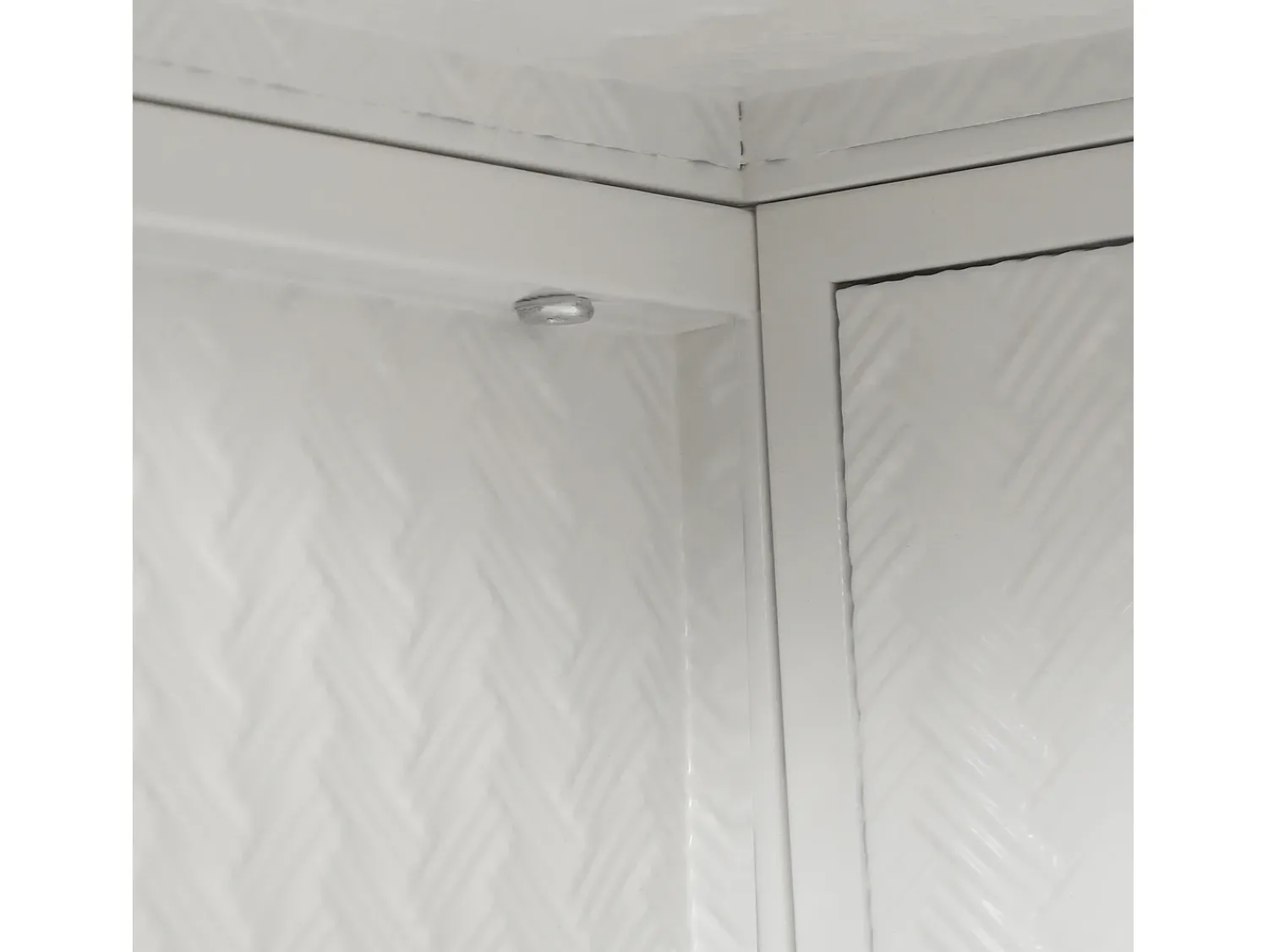 Prateleira| Armário de parede de vidro de 70 cm com duas portas, ideal para hall de entrada, sala de estar e banheiro, com padrão trançado, na cor branca. Branco