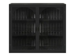 Armário de parede de vidro de 70 cm com duas portas, adequado para hall de entrada, sala de estar e banheiro, com padrão trançado, .^ Prateleira