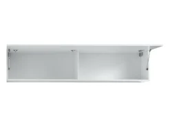 Prateleira*Dmora Armário de parede Luca, Armário multiuso, Armário de parede, 100% Fabricado na Itália, 180x30h40 cm, brilhante Branco