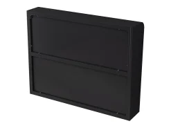 Prateleira* Armário de parede moderno com portas de vidro - para cozinha e banheiro - 90 × 20 × 70 cm, Preto