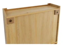 Armário de parede moderno com 2 portas de vidro e varão para pendurar roupas, madeira, 63 x 18 x 60 cm^ Prateleira