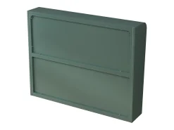 Prateleira| Armário de parede moderno com portas de vidro - para cozinha e banheiro - 90 × 20 × 70 cm, branco Verde