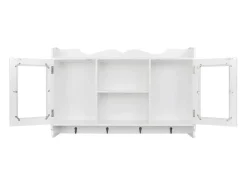 vidaxl Armário de parede para exposição de livros/DVD/copos MDF^ Vitrina