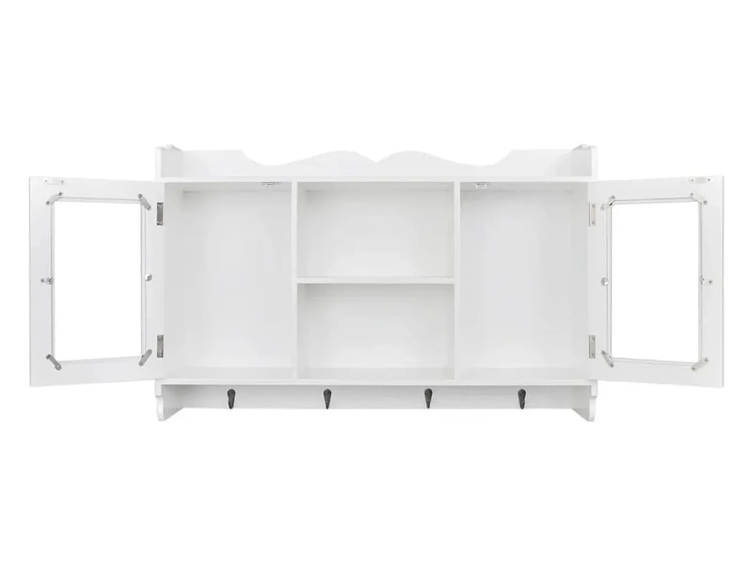 vidaxl Armário de parede para exposição de livros/DVD/copos MDF^ Vitrina