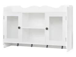 vidaxl Armário de parede para exposição de livros/DVD/copos MDF^ Vitrina