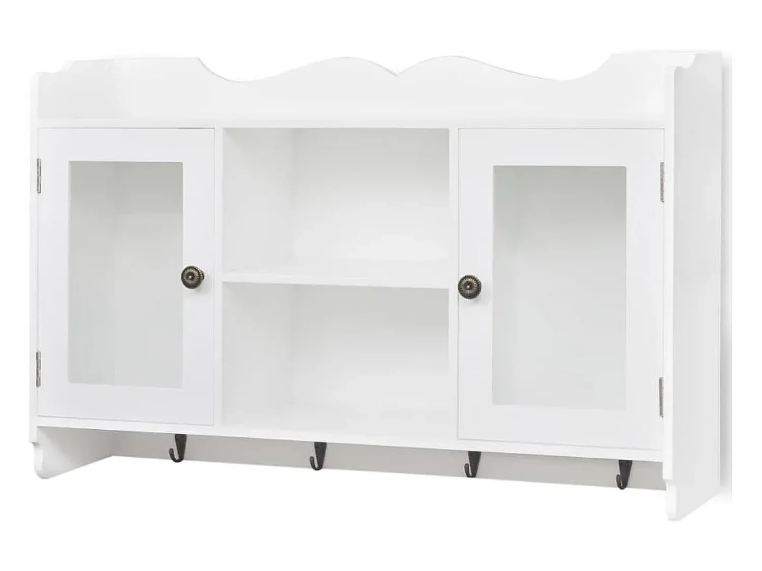 vidaxl Armário de parede para exposição de livros/DVD/copos MDF^ Vitrina