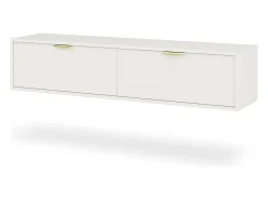 Móvel De Tv* Armário de parede para TV pendurada Lexa 140 branca Branco
