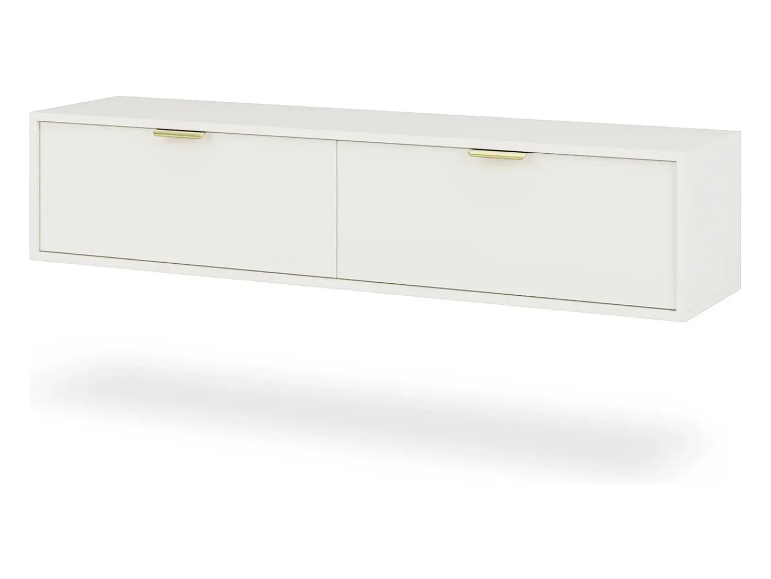 Móvel De Tv* Armário de parede para TV pendurada Lexa 140 branca Branco