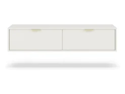 Móvel De Tv* Armário de parede para TV pendurada Lexa 140 branca Branco