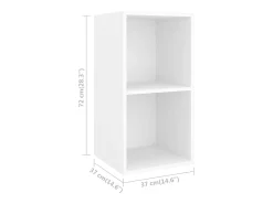 vidaxl Armário de parede para TV 37x37x72 cm derivados madeira^ Móvel De Tv