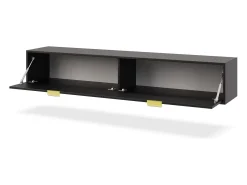 Móvel De Tv| Armário de parede para TV pendurada Lexa 175 preta Preto