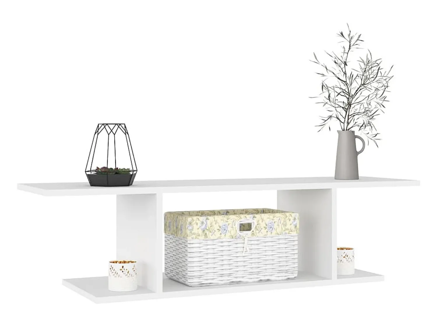 Móvel De Tv* Armário de parede para TV 103x30x26,5 cm PT656267 Branco