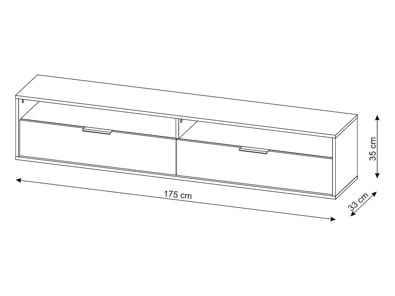 Móvel De Tv* Armário de parede para TV pendurada Queen 75 cashmere Bege