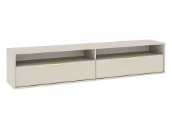 Móvel De Tv* Armário de parede para TV pendurada Queen 75 cashmere Bege