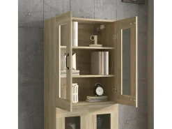 vidaxl Armário de parede suspenso 69,5x34x90 cm carvalho sonoma^ Prateleira