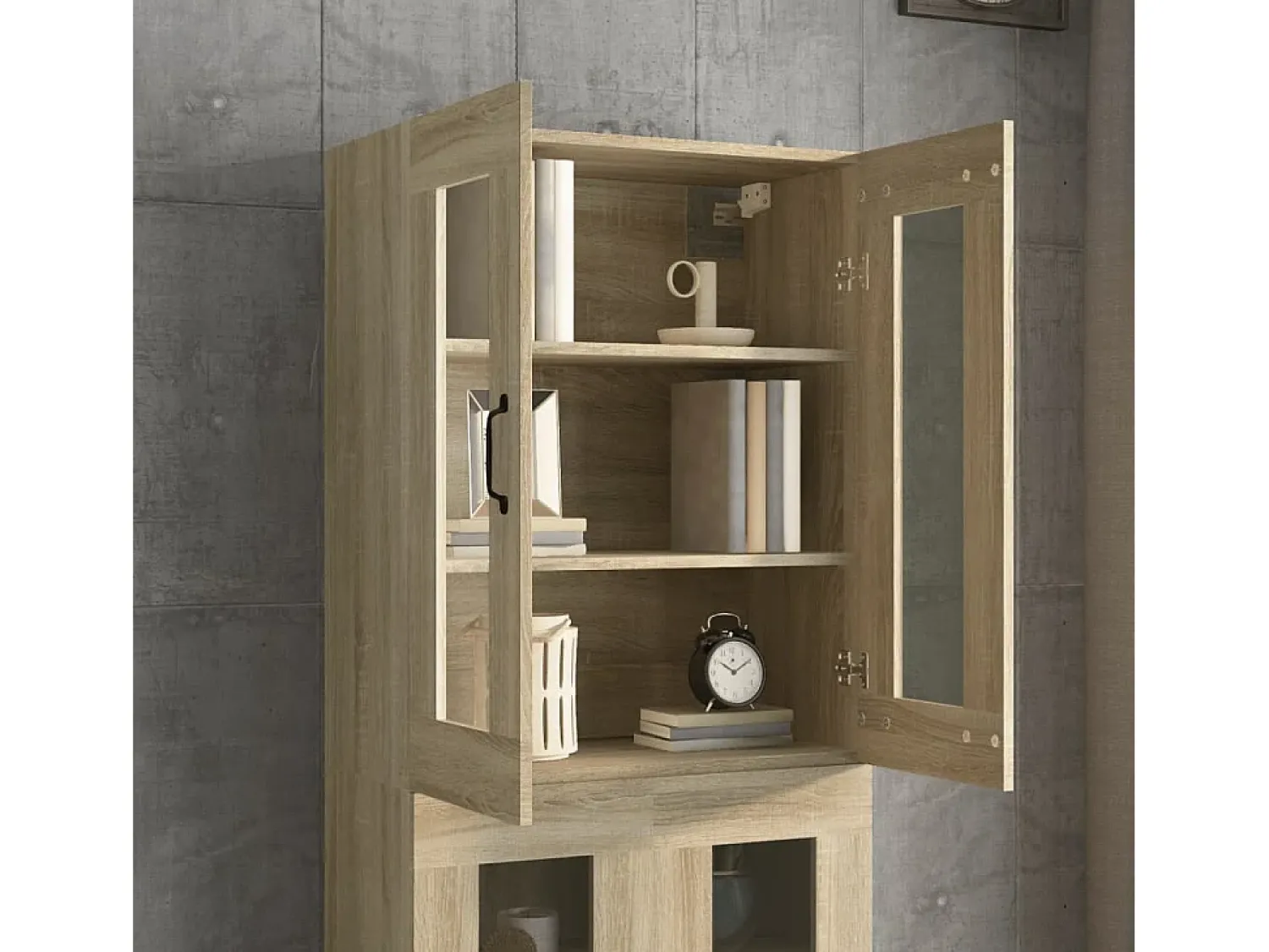 vidaxl Armário de parede suspenso 69,5x34x90 cm carvalho sonoma^ Prateleira