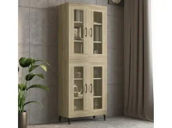 vidaxl Armário de parede suspenso 69,5x34x90 cm carvalho sonoma^ Prateleira