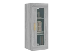 vidaxl Armário de parede suspenso 34,5x34x90 cm sonoma cinza^ Prateleira