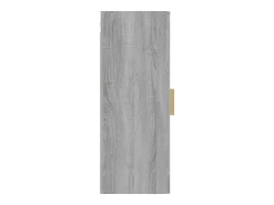 vidaxl Armário de parede suspenso 34,5x34x90 cm sonoma cinza^ Prateleira