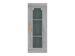 vidaxl Armário de parede suspenso 34,5x34x90 cm sonoma cinza^ Prateleira