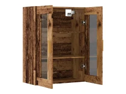 Vitrina|vidaxl Armário de parede suspenso 69,5x34x90 cm madeira velha Natural claro