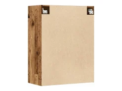 Vitrina|vidaxl Armário de parede suspenso 69,5x34x90 cm madeira velha Natural claro