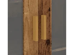 Vitrina|vidaxl Armário de parede suspenso 69,5x34x90 cm madeira velha Natural claro