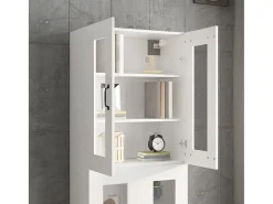 vidaxl Armário de parede suspenso 69,5x34x90 cm Branco