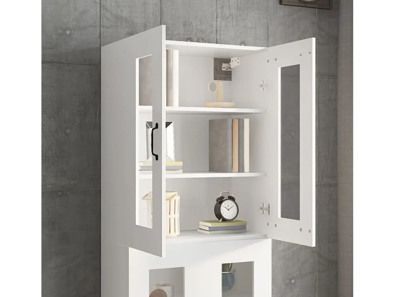 vidaxl Armário de parede suspenso 69,5x34x90 cm Branco