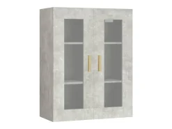 Outlet vidaxl Armário de parede suspenso 69,5x34x90 cm cimento Cinzento