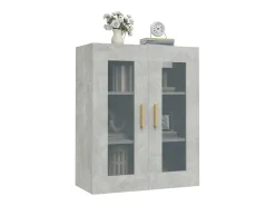 Outlet vidaxl Armário de parede suspenso 69,5x34x90 cm cimento Cinzento